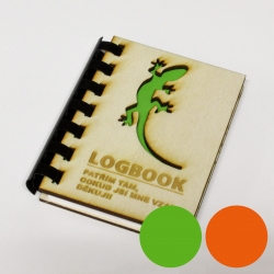 Logbook s dřevěnými deskami "Ještěrka II" (A7)