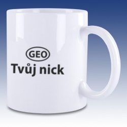 Hrnek bíla - Tvůj nick GEO