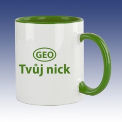 Hrnek zelená - Tvůj nick GEO