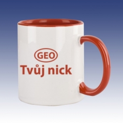 Hrnek červená - Tvůj nick GEO