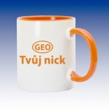 Hrnek oranžová - Tvůj nick GEO